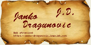 Janko Dragunović vizit kartica